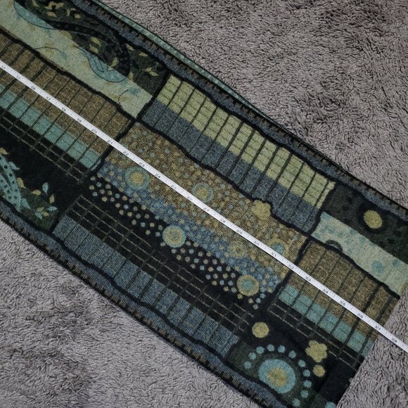 NWT Rapti 100% Cashmere Moss Green Paisley Floral Infinity Scarf - Picture 5 of 7